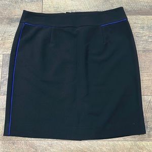 NWT Banana Republic Black Pencil Skirt with Blue Ribbon Size 8